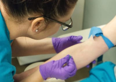 Medical Assistant Student Draws Blood
